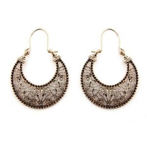 Golden Hollow Out Drop Earrings